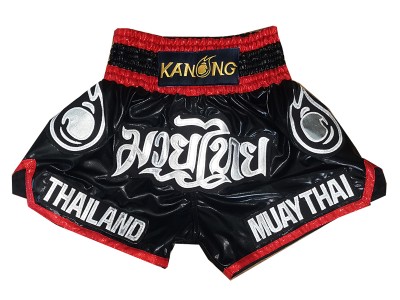 Pantaloncini Kick Boxe Bambino KANONG : KNS-118-Nero-K