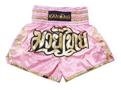 Pantaloncini Kick Boxing Bambino Kanong : KNS-121-Rosa-K