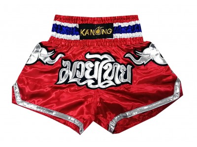 Pantaloncini da Kick Boxe Bambino Kanong : KNS-125-Rosso-K