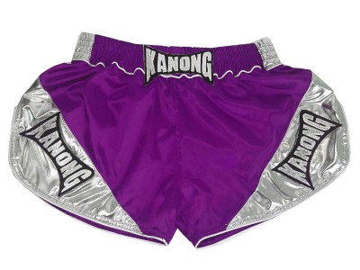 Pantaloncini boxe donna KANONG : KNSRTO-201-Porpora-Argento