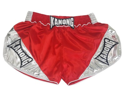 Pantaloncini boxe donna KANONG : KNSRTO-201-Rosso-Argento