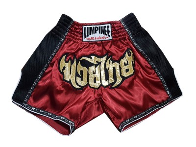 Shorts Bambini Muay Thai Boxe Lumpinee : LUMRTO-003-Marrone-K