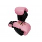 Guantoni boxe Kanong in vera pelle : Rosa/Nero