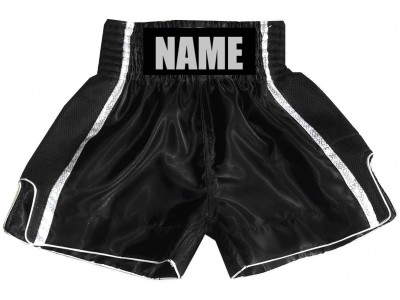 Pantaloncini boxe personalizzati : KNBSH-027-Nero