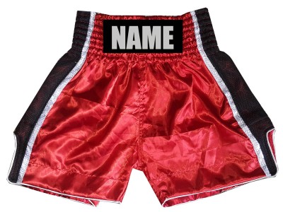 Pantaloncini boxe personalizzati : KNBSH-027-Rosso