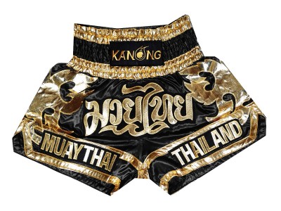 Pantaloncini Muay Thai Kanong : KNS-136-Nero