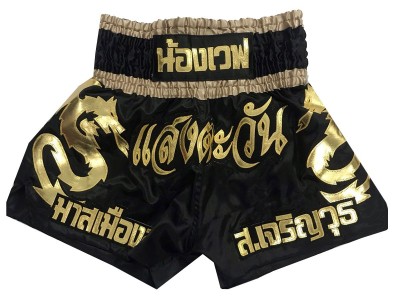 Pantaloncini da Kick boxing personalizzati : KNSCUST-1163 Nero