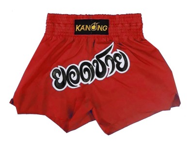 Pantaloncini da Muay Thai personalizzati : KNSCUST-1165 Rosso