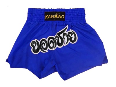 Pantaloncini da Muay Thai personalizzati : KNSCUST-1166 Blu