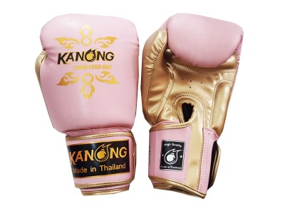 Guantoni da boxe per Bambino Kanong : Thai Power Rosa/Oro