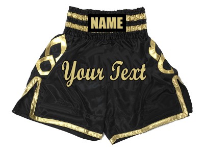 Pantaloncini da boxe personalizzati : KNBSH-025-Nero