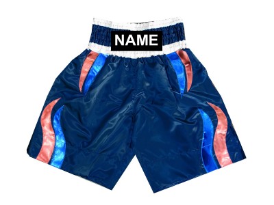 Pantaloncini boxe personalizzati : KNBSH-028-Blu marino