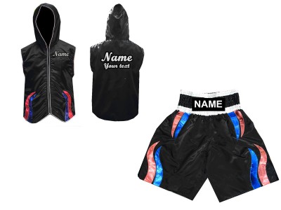 Felpe con cappuccio e Pantaloncini da boxe : Nero a righe