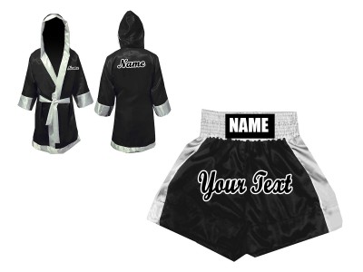 Vestaglia da Boxe e Pantaloncini da boxe : Nero