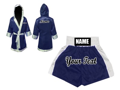 Vestaglia da Boxe e Pantaloncini da boxe : Blu marino