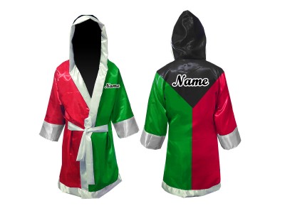 Vestaglia da Boxe KANONG : Nero/Verde/Rosso