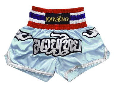 Pantaloncini Kickboxing Kanong : KNS-125-Azzurro