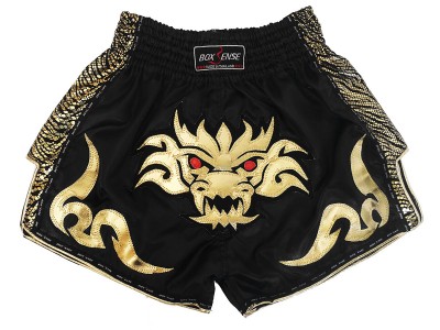 Pantaloncini Muay Thai RETRO BOXSENSE : BXSRTO-026-Nero
