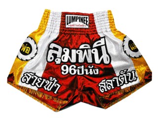 Pantaloncini Thai Kick Boxe LUMPINEE : LUM-001-Rosso