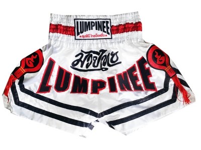 Pantaloncini Thai Kick Boxe LUMPINEE : LUM-036 Bianca