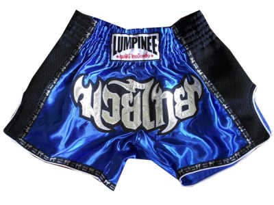 Pantaloncini Thai Retro Boxe Lumpinee : LUMRTO-003-Blu