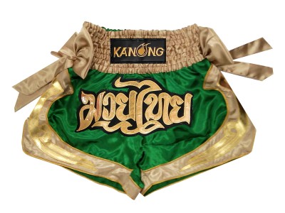 Pantaloncini Thai Boxe KANONG : KNS-132-Verde