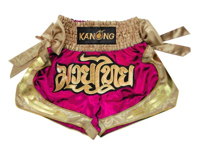 Pantaloncini Thai Boxe KANONG : KNS-132-Rose
